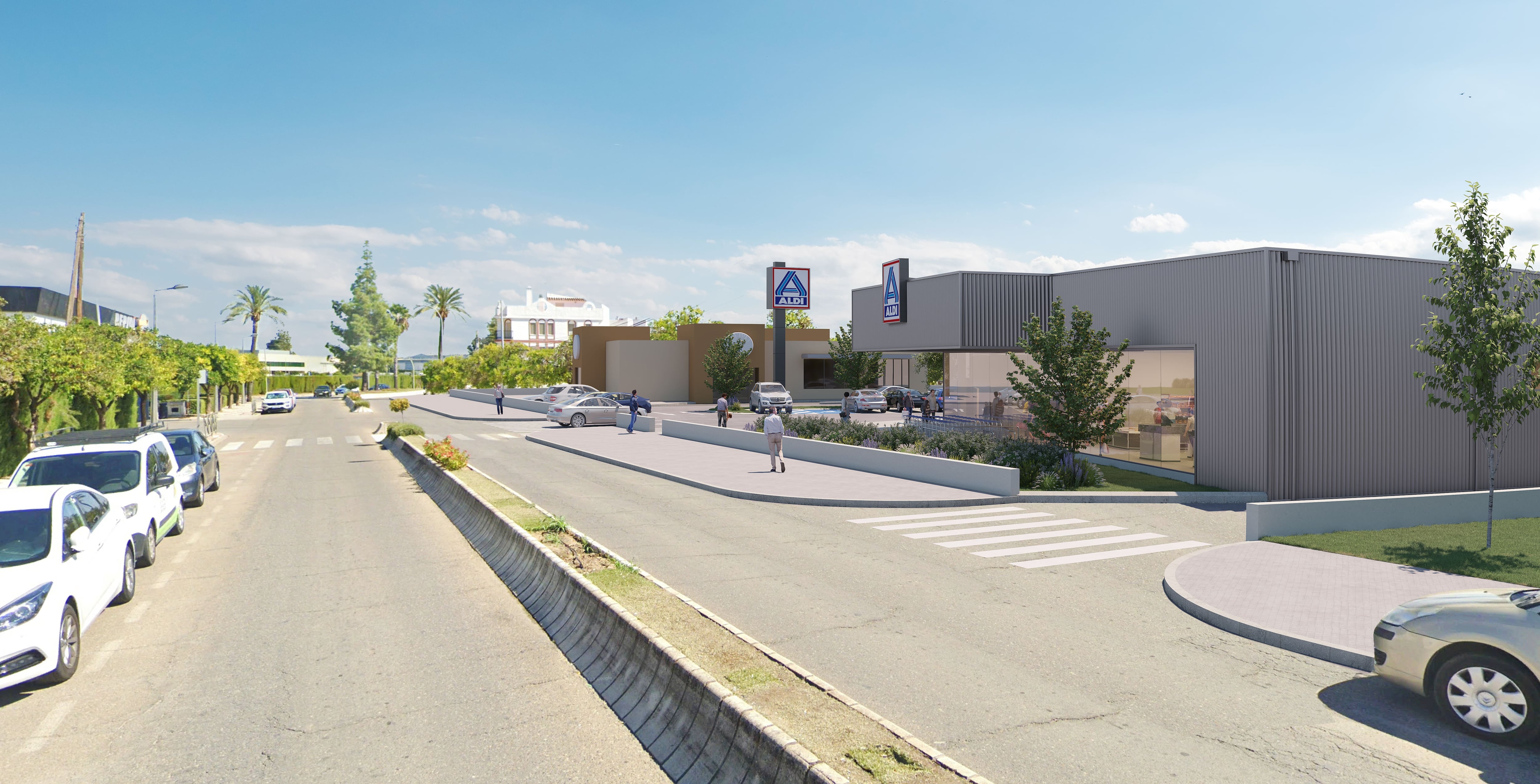 Recreación del centro comercial &quot;Palma Plaza&quot; vista aérea