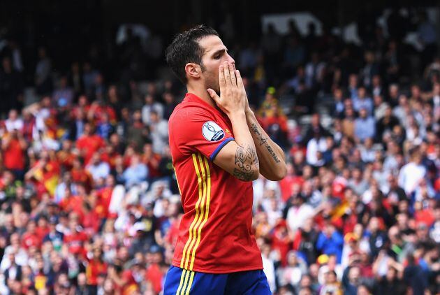 Fàbregas en una de sus últimas apariciones con la Selección en la Eurocopa de 2016