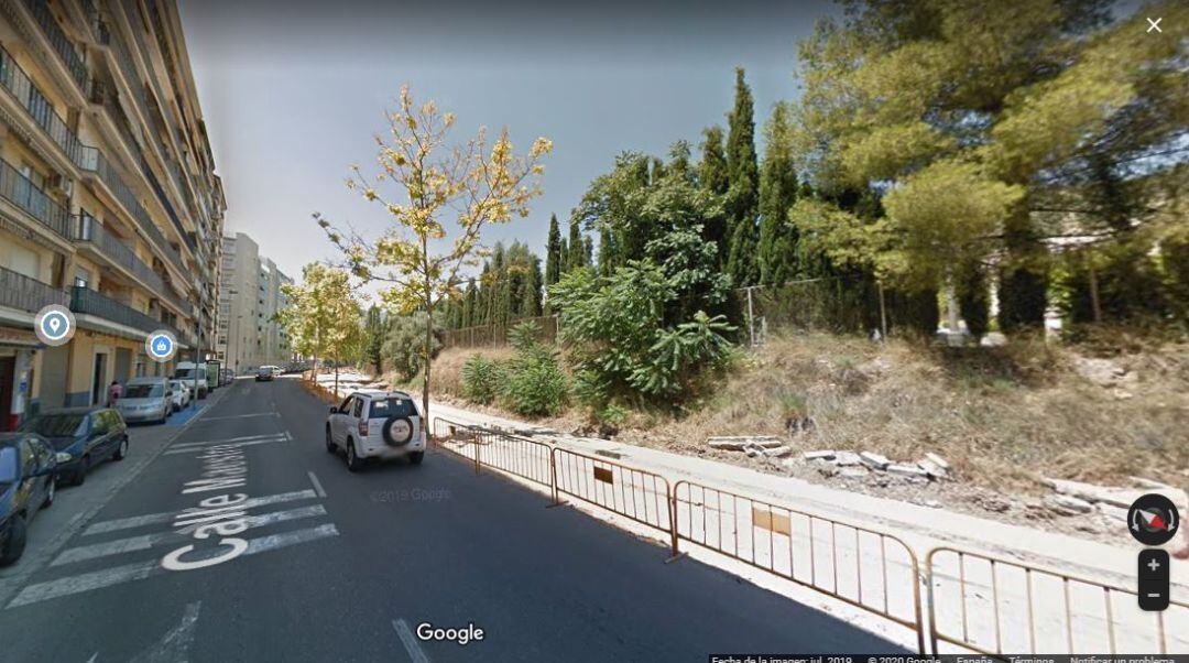 Imagen de la calle Maestro José Ribera Montes de Alcoy donde se ha producido el atropello.
