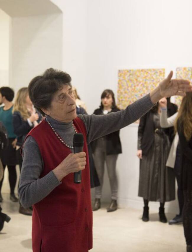 imagen de la artista donostiarra, Esther Ferrer