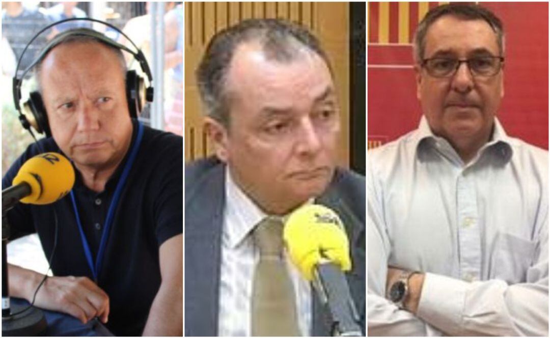 Ismael Sáez (i), Salvador Navarro (c) y Arturo León (d)