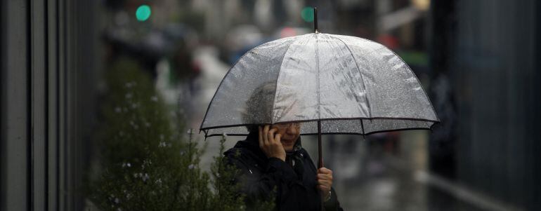 Paraguas en la Plaza de Lugo