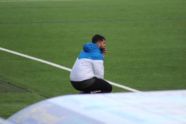 Alberto Vázquez, entrenador del Guada durante un partido esta temporada