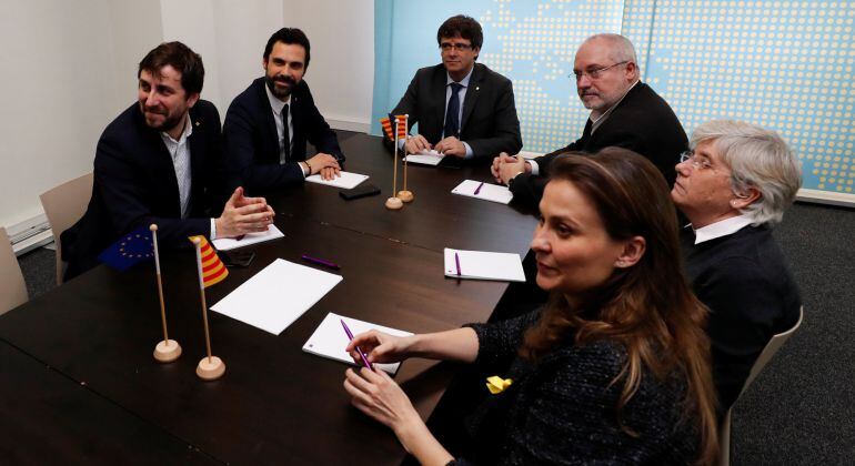 Comín, Torrent, Puigdemont, Puig, Ponsatí i Serret, a Brussel·les, la setmana pasada