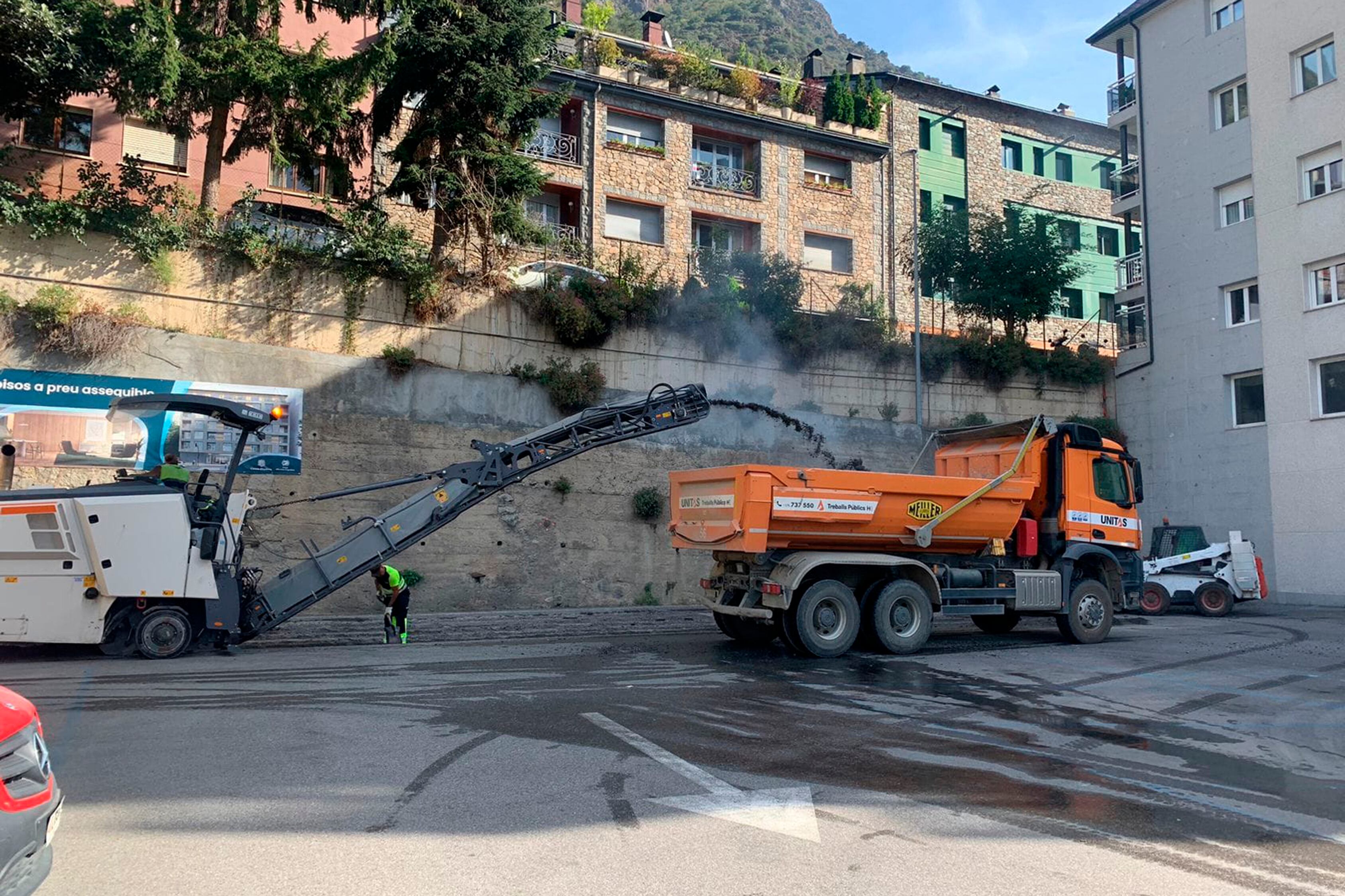 L'inici dels treballs de construcció dels pisos a preu assequible a l'avinguda del Pessebre d'Escaldes-Engordany.