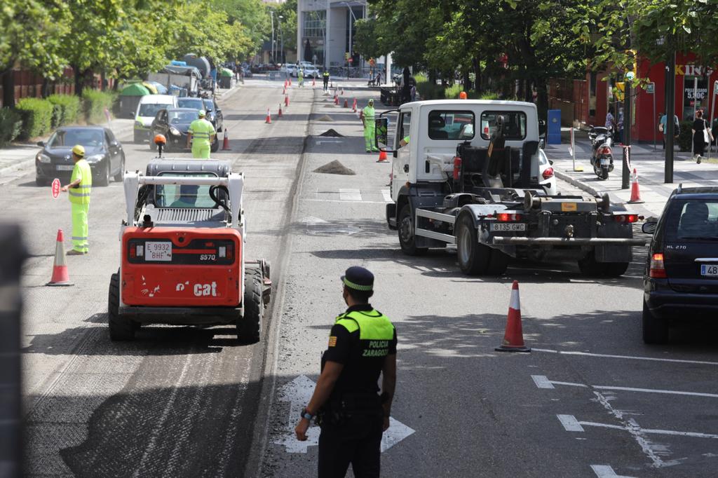 Comienza la Operación Asfalto en 25 calles de Zaragoza