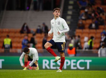 Gavi durante un entrenamiento