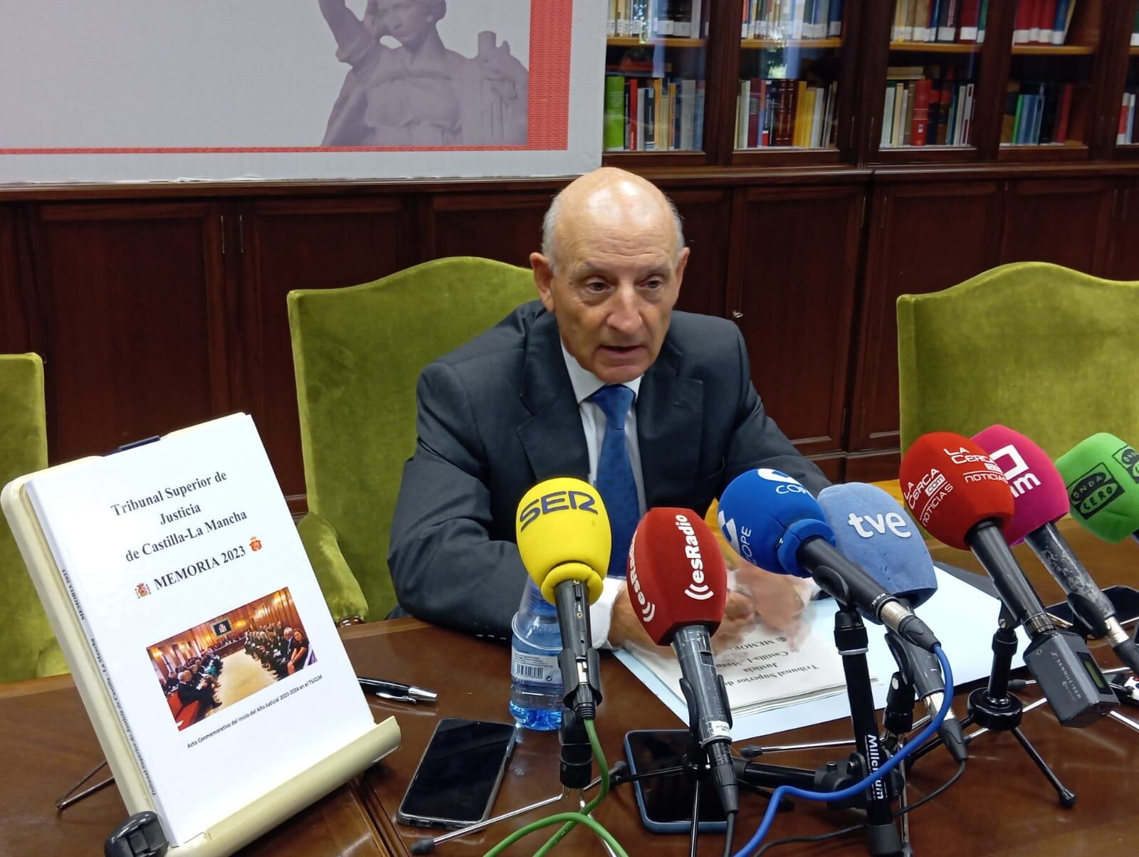 Vicente Rouco, durante la presentación de la Memoria Judicial del año 2023