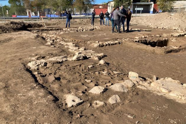 Restos de la antigua bodega de la Época Romana, situada en el Peral de Valdepeñas (Ciudad Real)