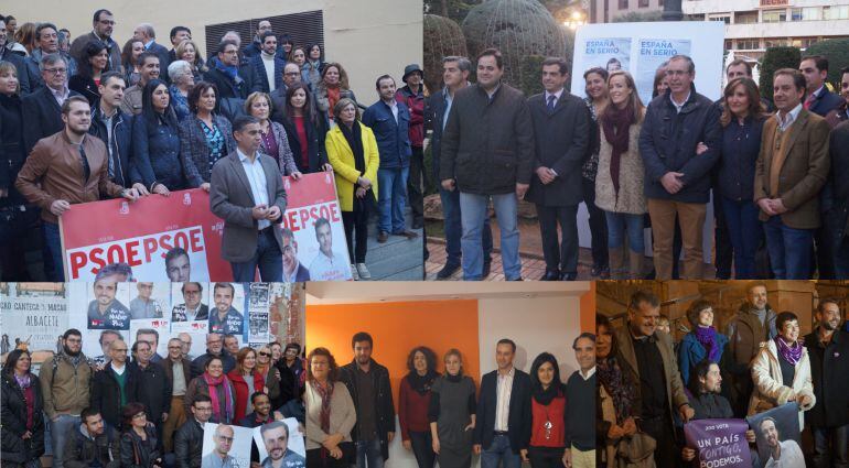 Pegada de carteles en Albacete