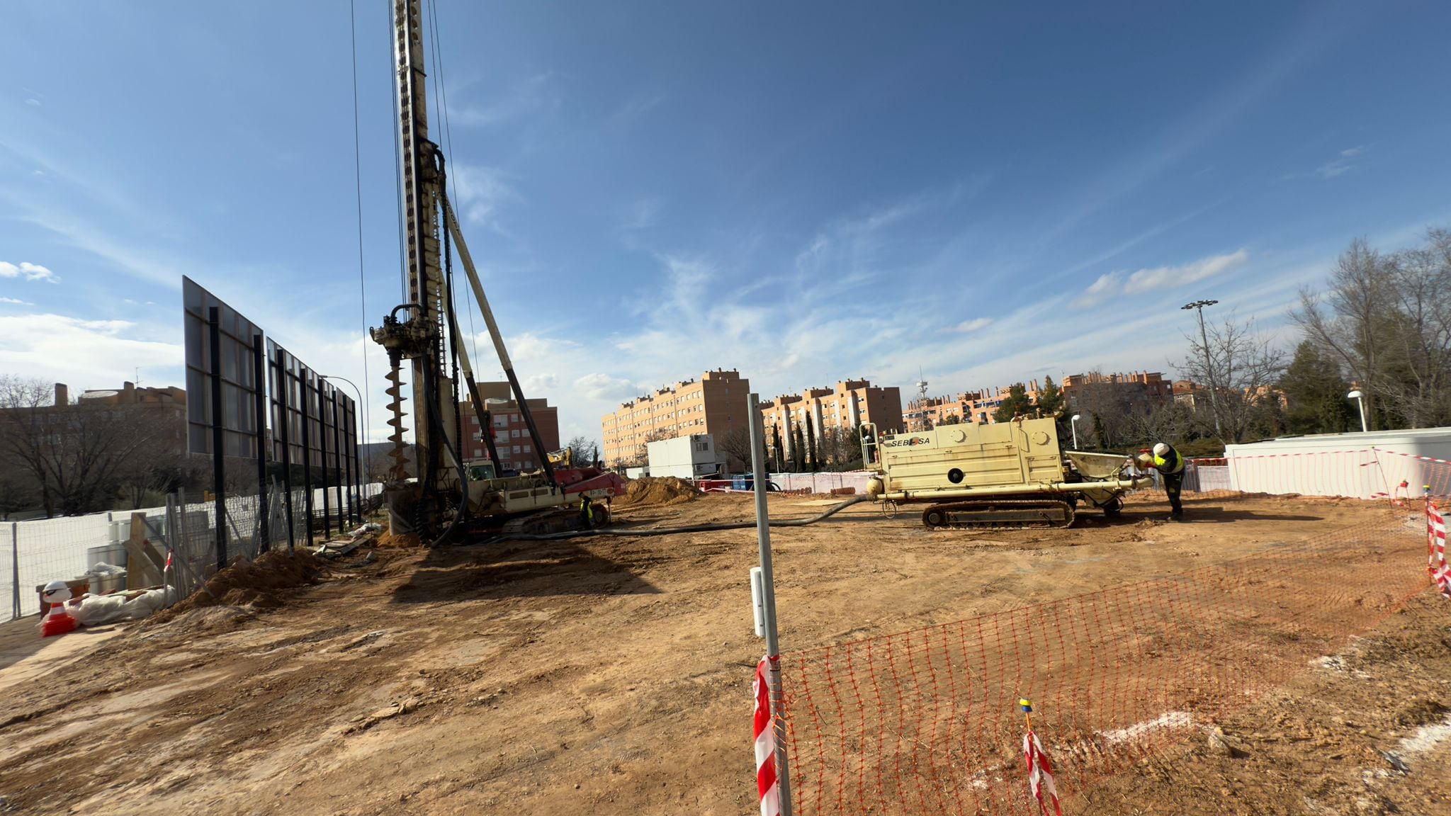 Imagen del solar en donde se construyen las 124 viviendas a &quot;precios asequibles&quot; en el barrio del Polígono de Toledo