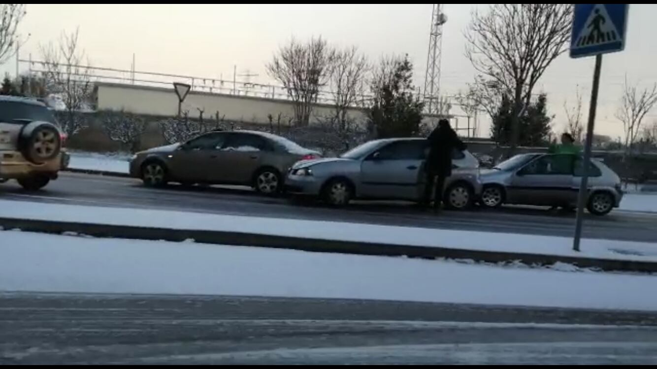 Uno de los accidentes ocurridos este jueves en Huesca