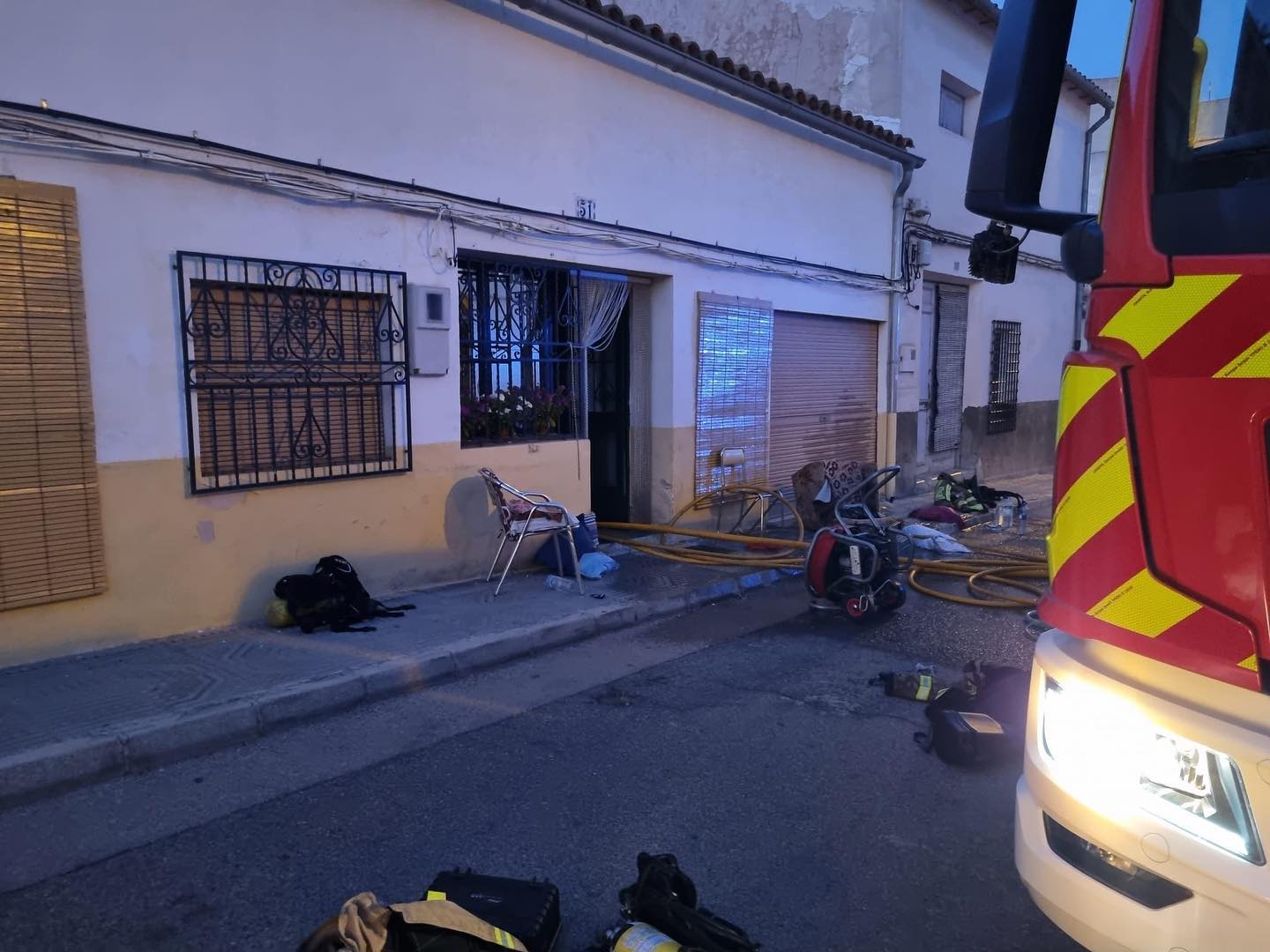 Domicilio afectado por el incencio