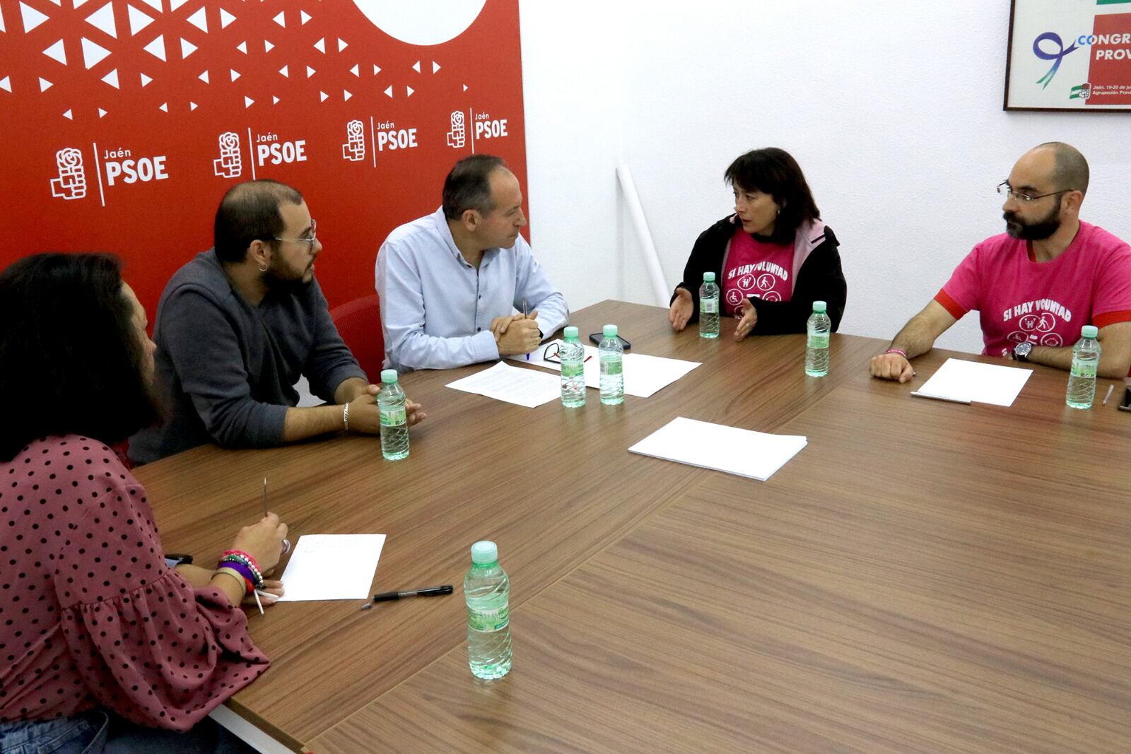 Reunión en la sede del PSOE de Jaén con Personal Técnico de Integración Social