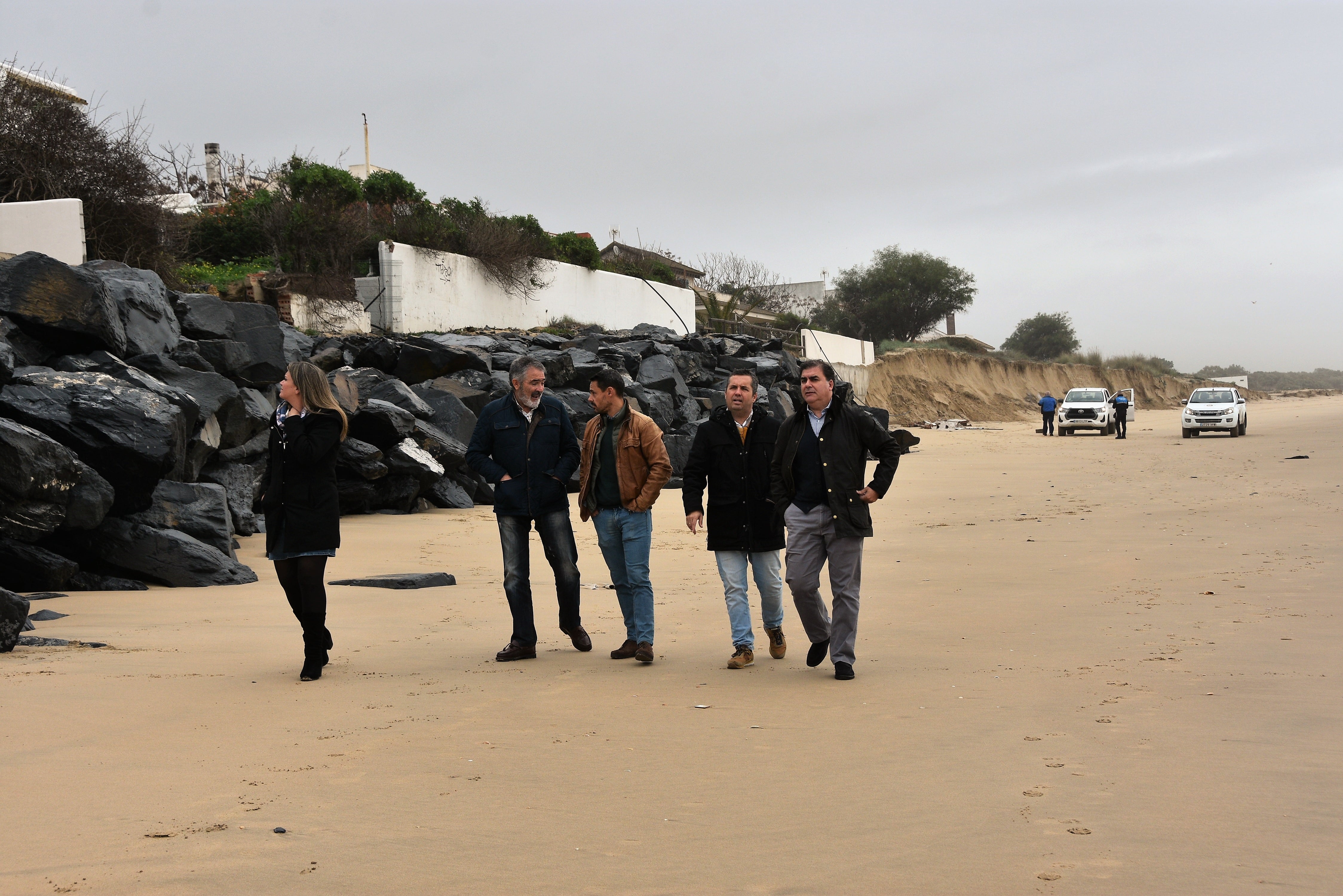 Playas de El Portil, en Punta Umbría, tras las fuertes mareas