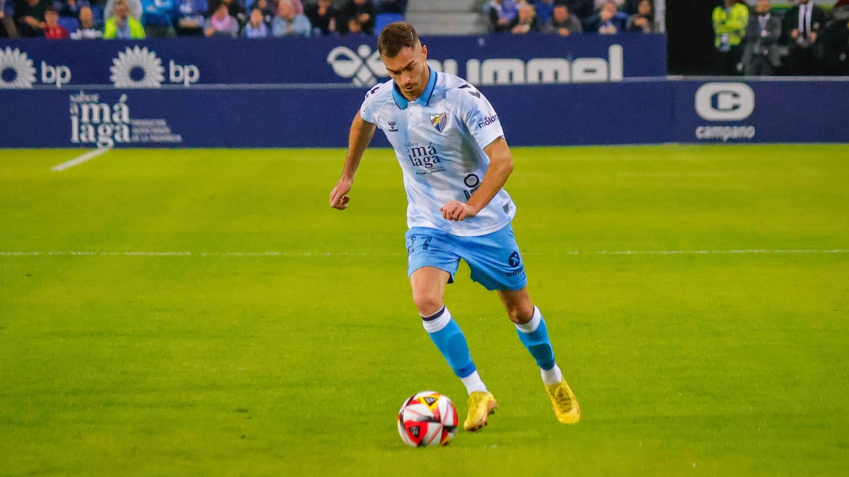 El centrocampista Juan Hernández, en uno de los partidos con el Málaga