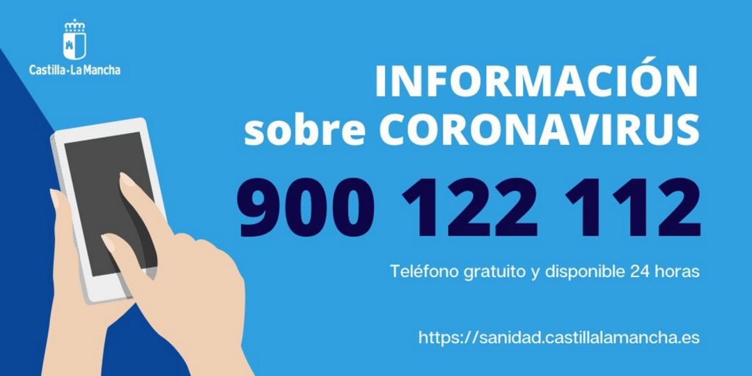 Teléfono de primera instancia en Castilla-La Mancha para temas relacionados con el Covid-19