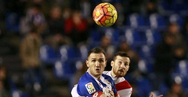 Lucas Pérez, en el partido frente al Rayo Vallecano