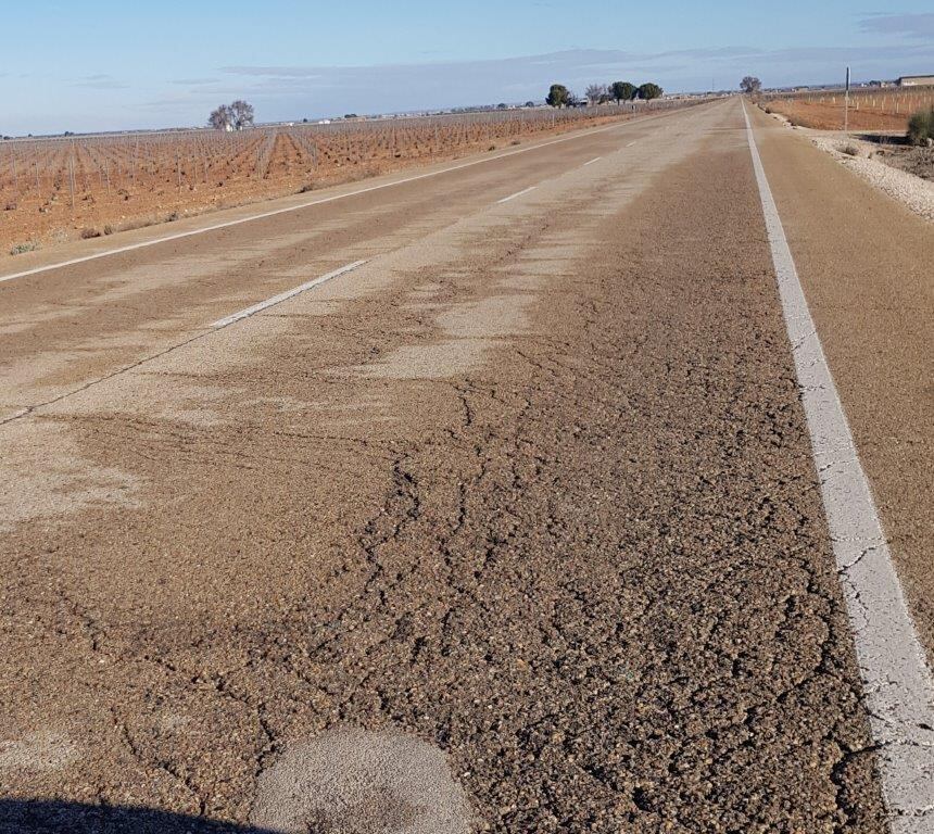 Imagen del estado actual de la carretera