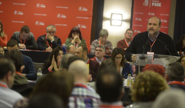 José Luis Martínez Guijarro, durante su última intervención como secretario general del PSOE