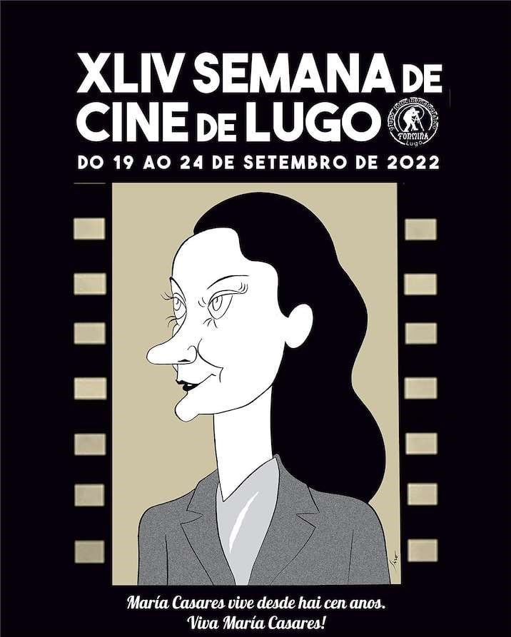 Cartel de la 44ª edición de la Semana Internacional de Cine de Lugo, dedicado a María Casares