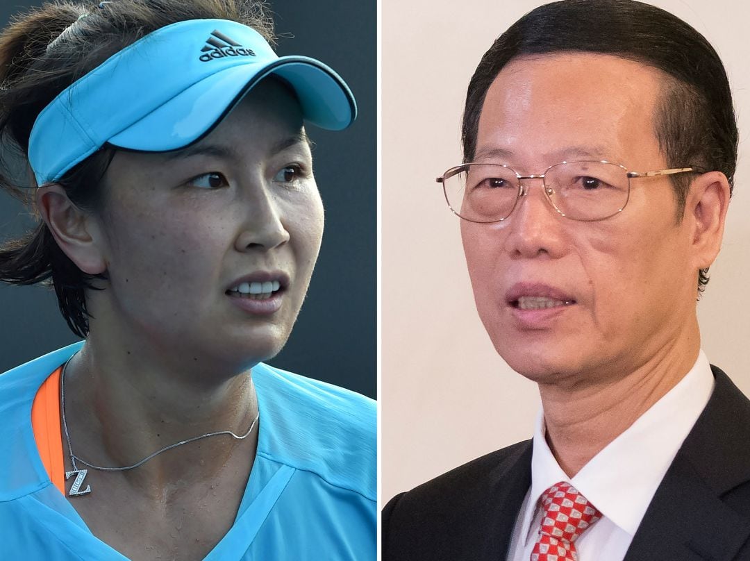 Peng Shuai y el vicepresidente chino Zhang Gaoli