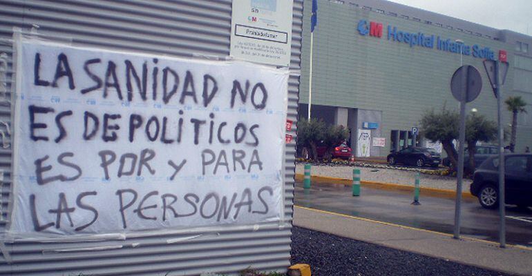 Movilización de la Marea Blanca en el Hospital Infanta Sofía de Sanse
