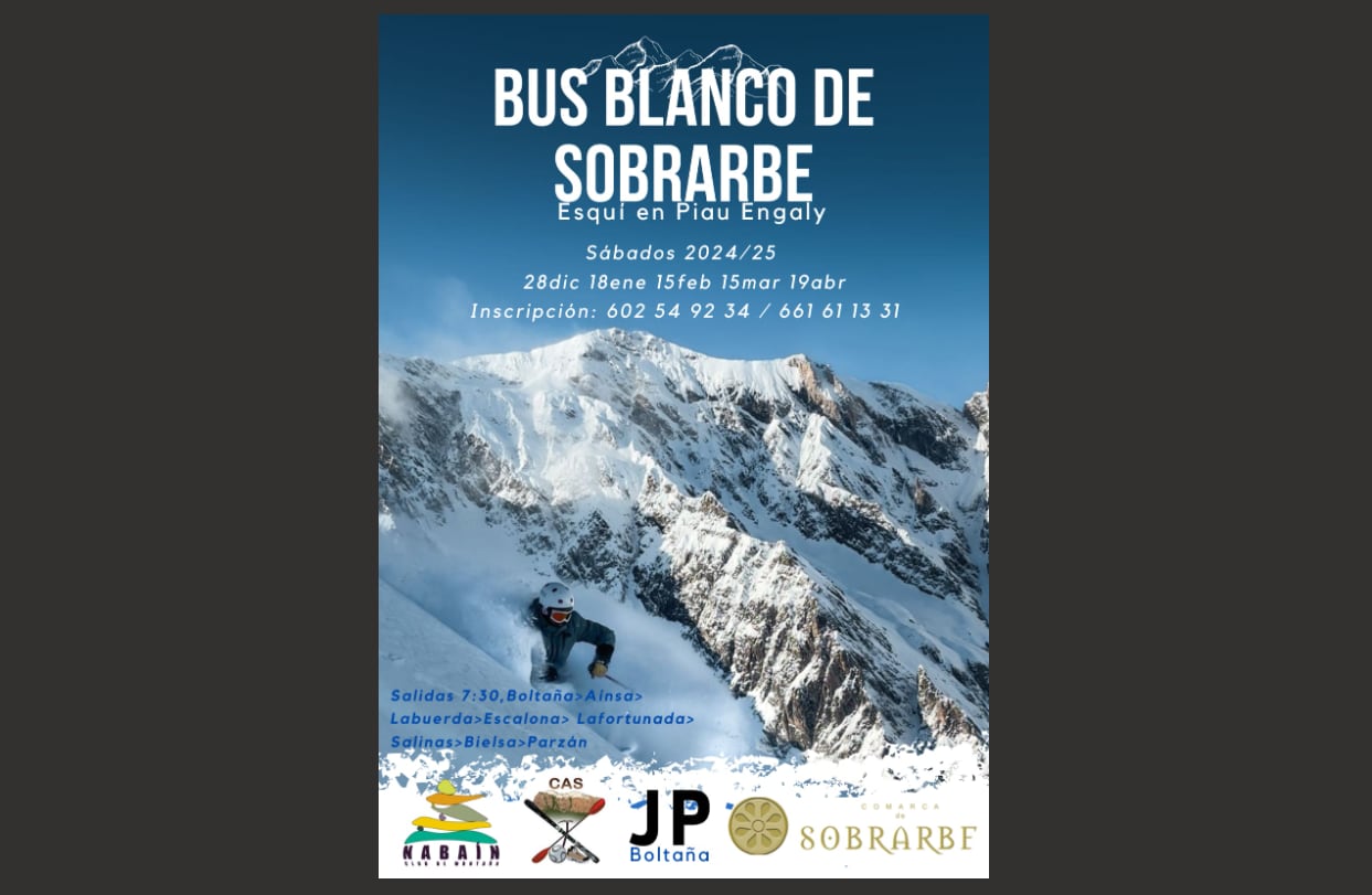 Cartel campaña de esquí Sobrarbe