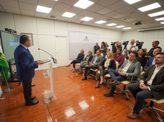 Antonio Sanz durante la presentación de los Presupuestos