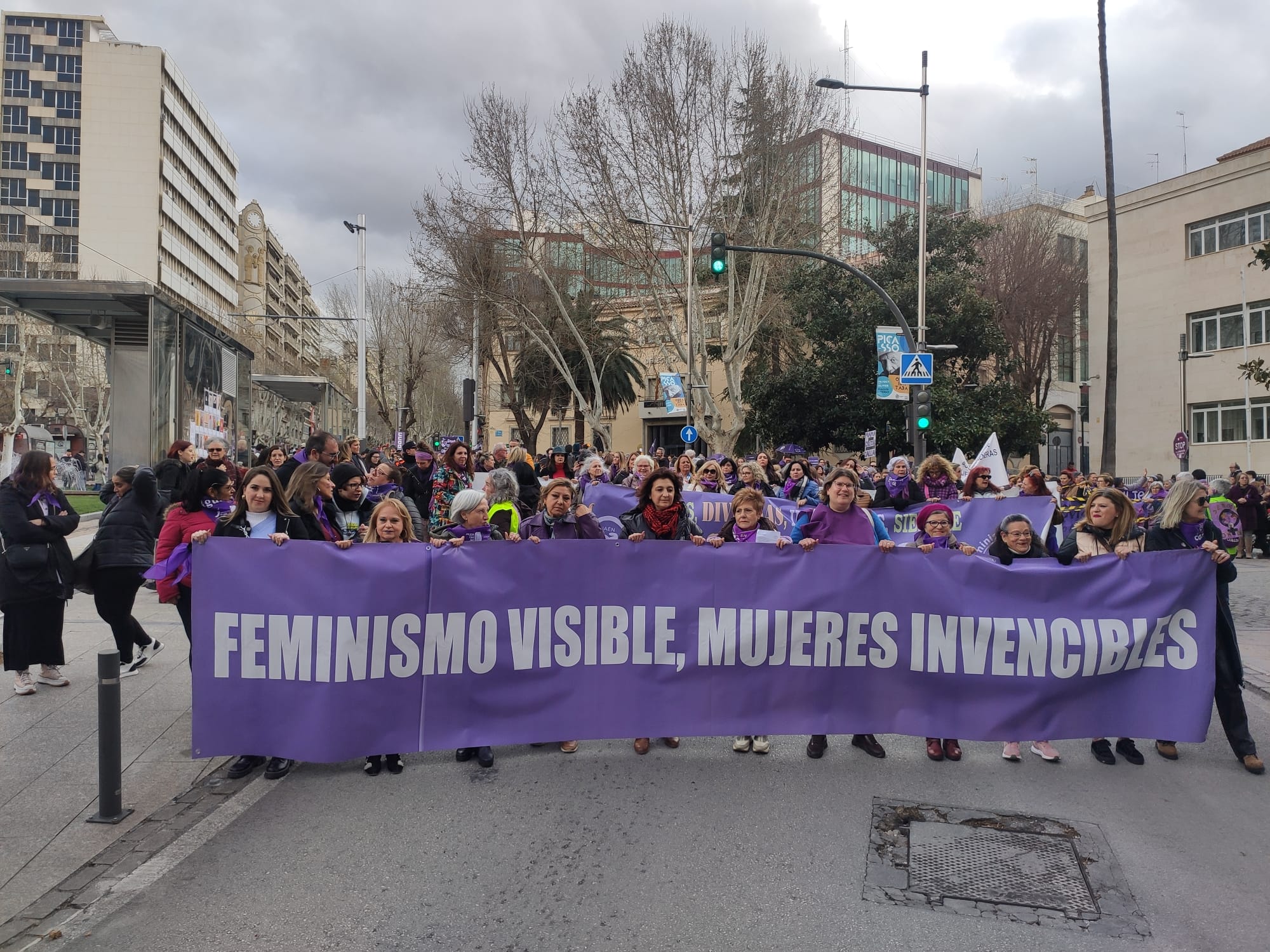 Comienzo de la manifestación con motivo del 8M en Jaén capital