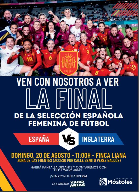 Pantalla gigante en Móstoles para ver la final del Mundial.