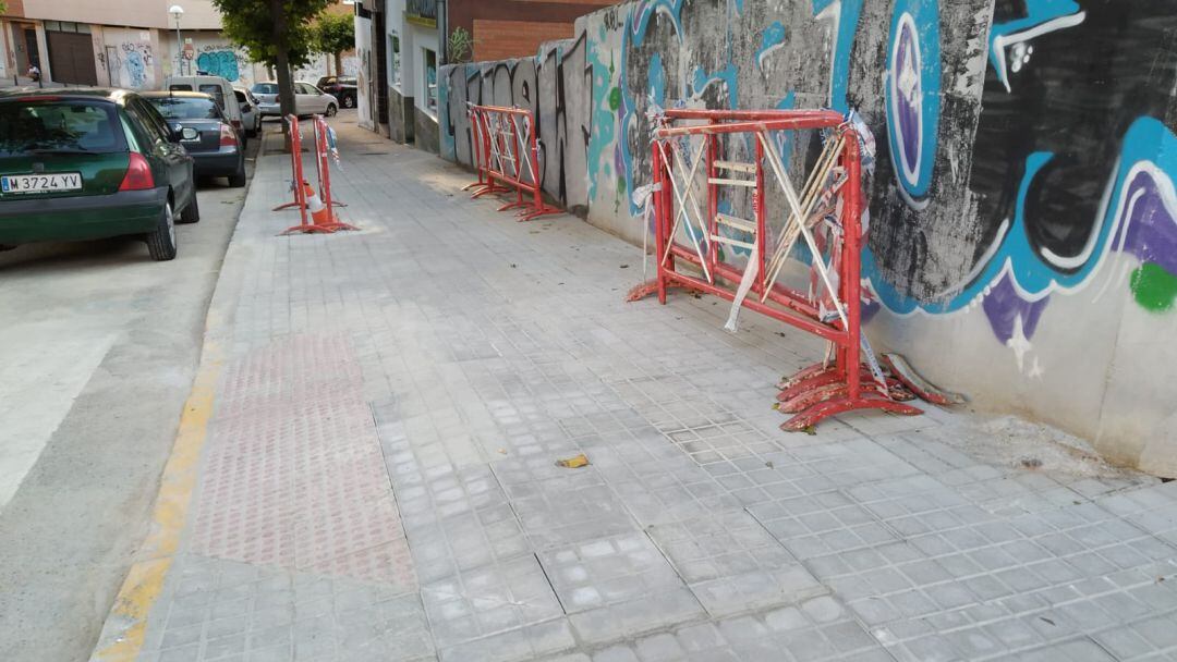 Calle Juan de Austria después de las obras de restauración ocasionadas por la situación de riesgo de hundimiento.