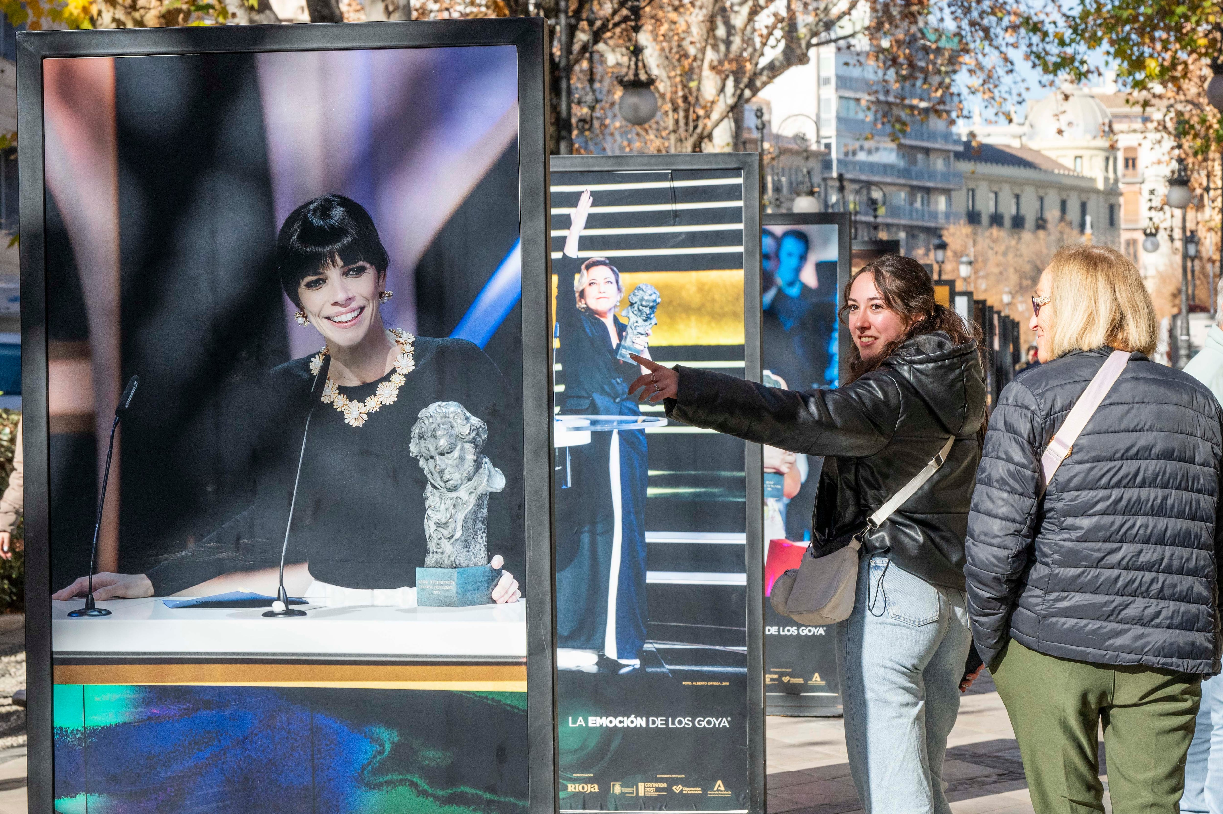 Granada se prepara para la gala de los premios Goya que se celebrará en febrero en esta capital andaluza con una exposición fotográfica que recuerda algunos de los momentos más emblemáticos de estos premios y con la distribución por diferentes barrios de la ciudad de ocho estatuillas del galardón a gran tamaño