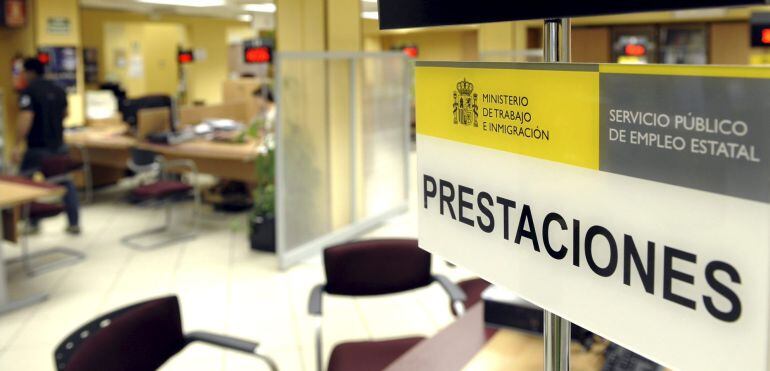 Fotografía tomada en el interior de una oficina de empleo de Valladolid