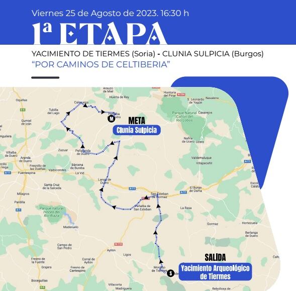 La 1ª etapa 'Por caminos de Celtiberia' de la Vuelta Ribera 23 (Tiermes - Clunia)