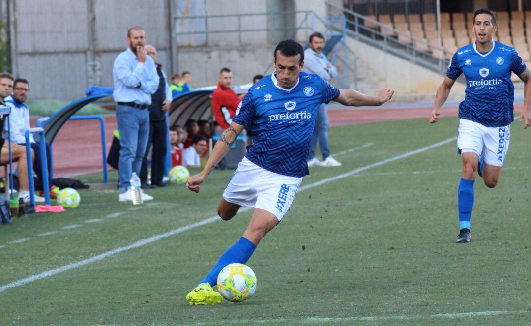 Zafra durante un partido esta temporada en Chapín 