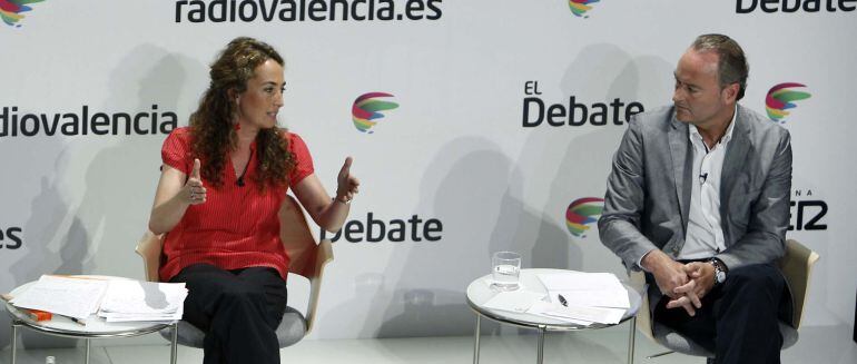 Foto de archivo de Mónica Oltra, Carolina Punset y Alberto Fabra en El Debate celebrado por Radio Valencia el pasado 24 de abril