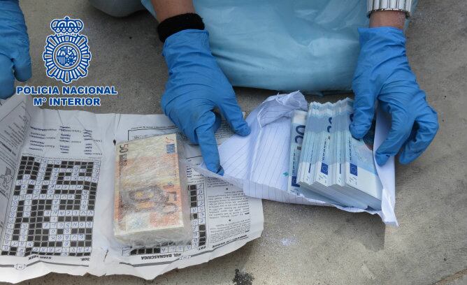 Muestra de los billetes falsos que ha incautado la Policía