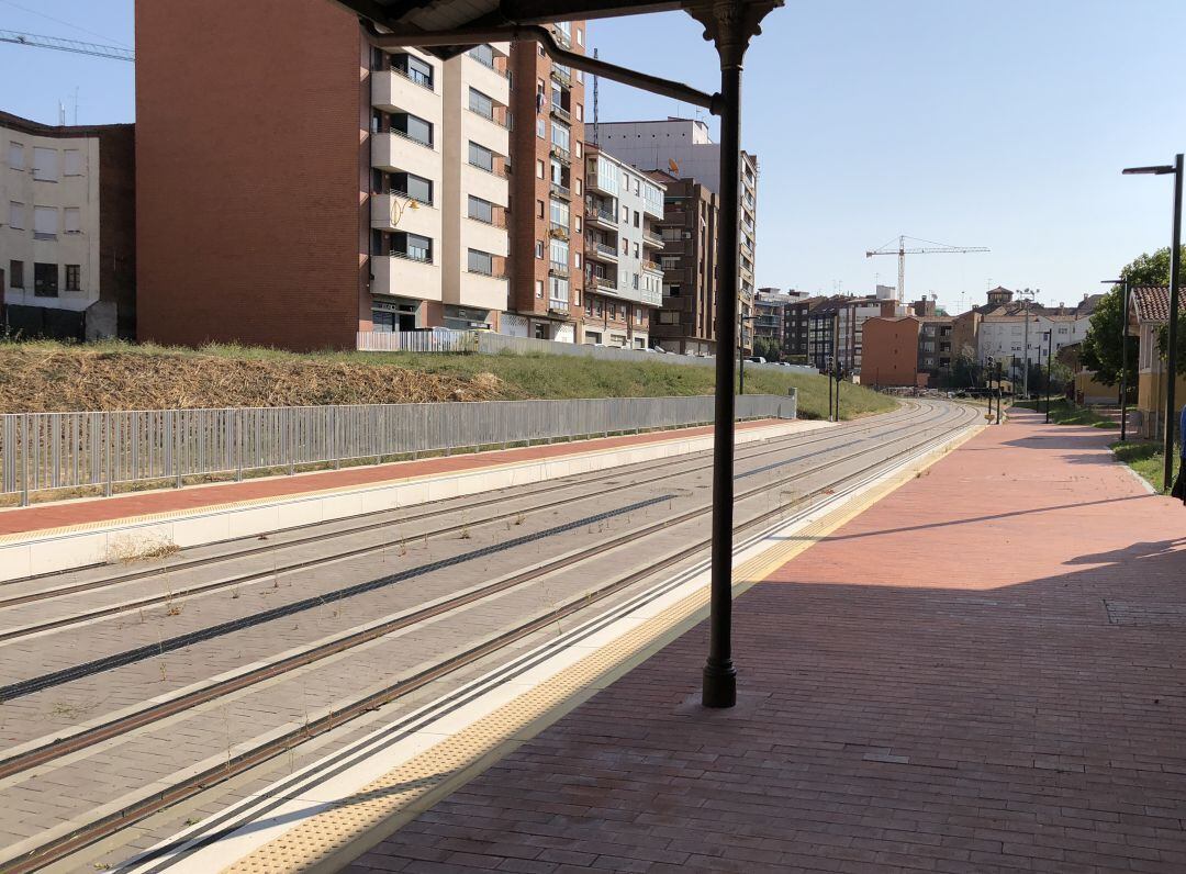 Aspecto actual de las vías en la estación de Matallana