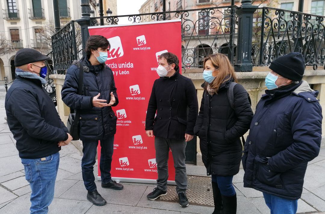 Visita del coordinador de IU en Castilla y León