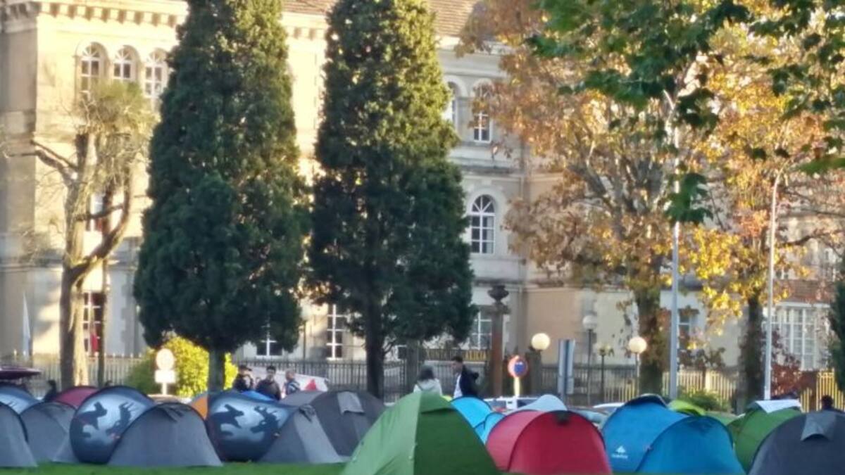 Acampada de protesta de los armadores del cerco
