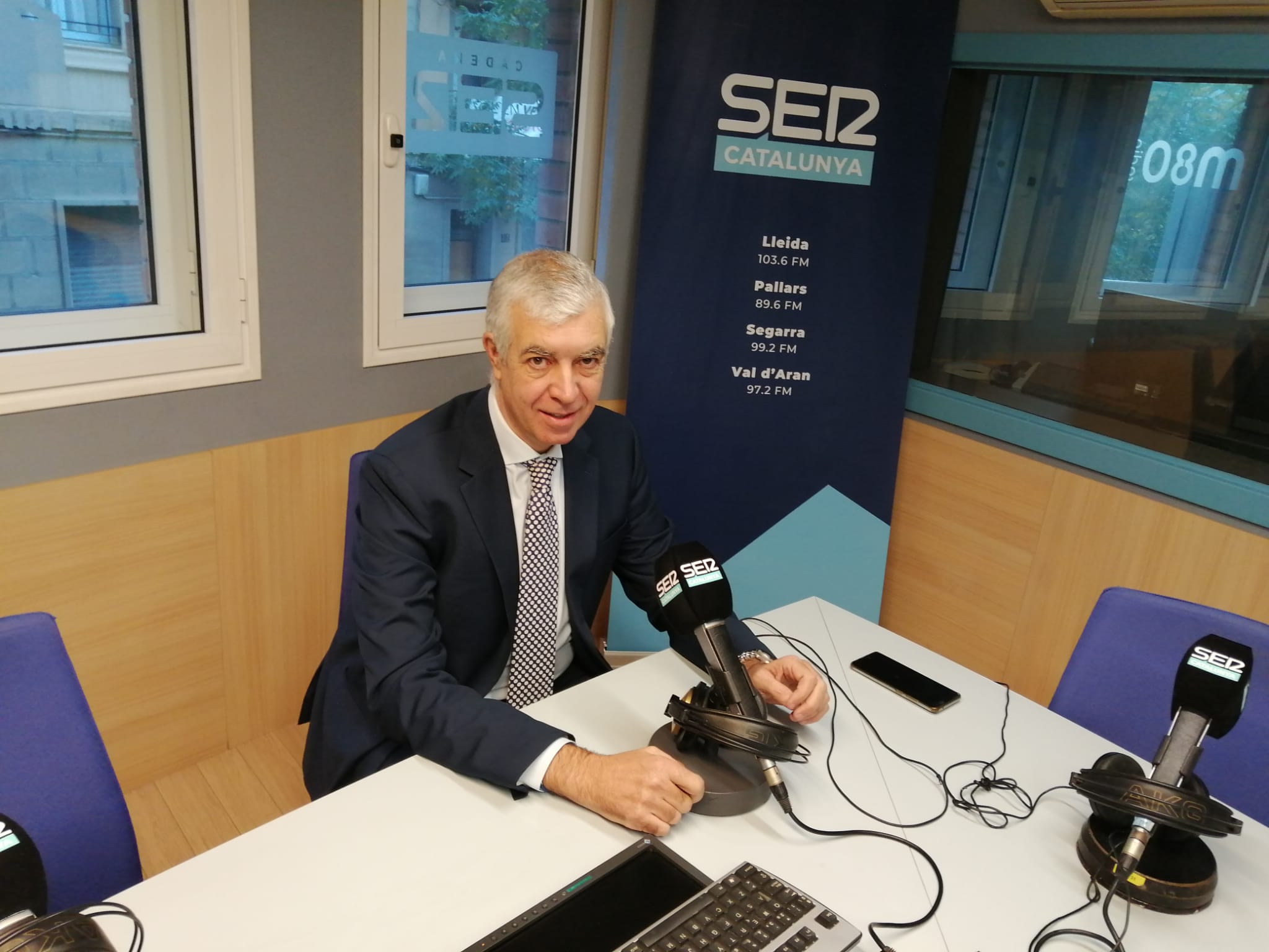 Un moment de l&#039;entrevista a Ràdio Lleida d&#039;Ignasi Servià.