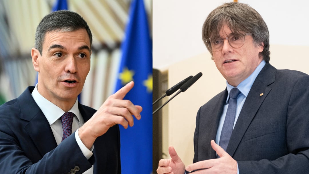 Pedro Sánchez y Carles Puigdemont