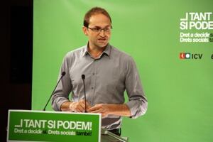 El candidat d'ICV-EUiA a les eleccions al Parlament, Joan Herrera