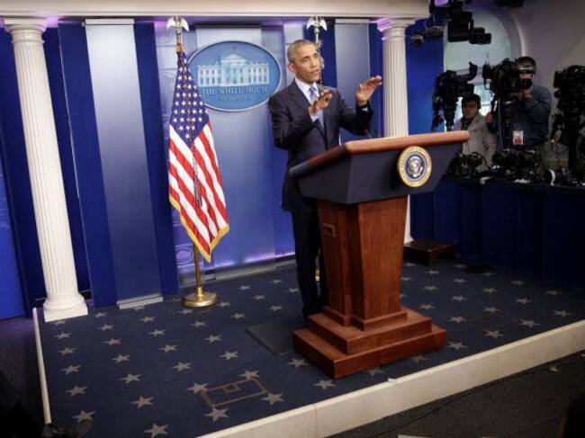 El presidente de EEUU, Barack Obama, durante su última rueda de prensa