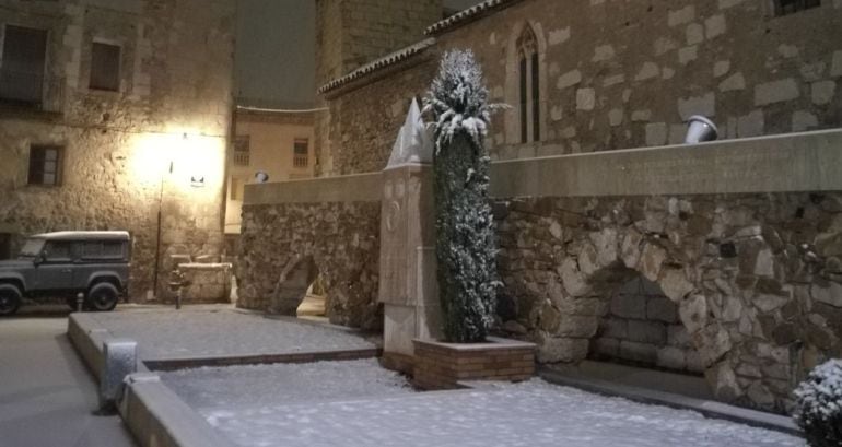 Postal a Montblanc, aquest dimecres a primera hora del matí. 