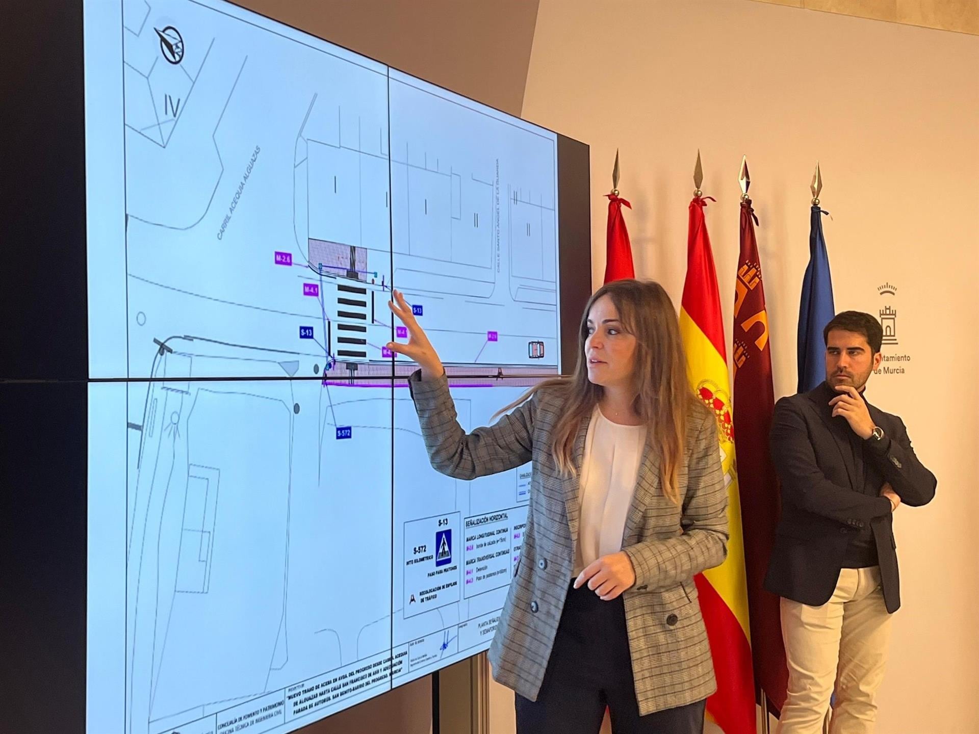 La vicealcaldesa y concejala de Fomento y Patrimonio, Rebeca Pérez, durante la presentación del proyecto