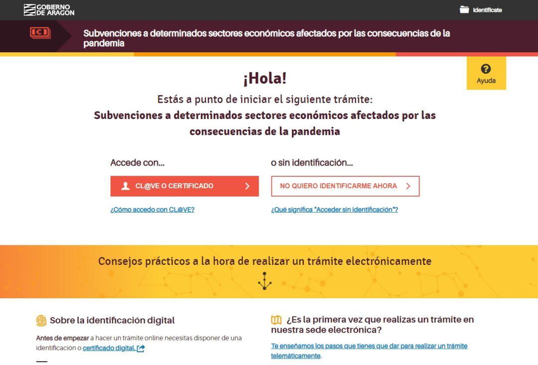 Portal telemático del Gobierno de Aragón 