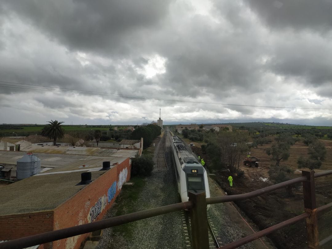 Obras en la línea del tren