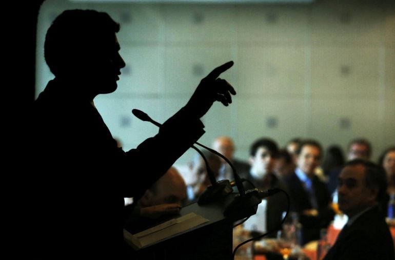 El presidente de Ciudadanos (C&#039;s), Albert Rivera, durante su participación en un desayuno informativo organizado por Ceal Ibérico